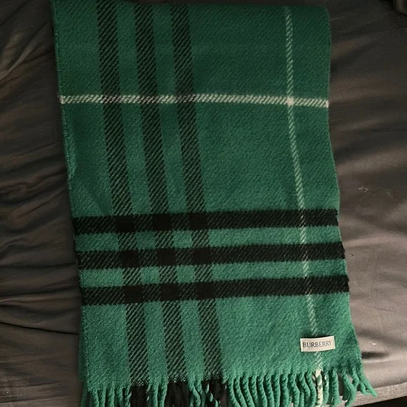 Burberry Green Plaid Scarf - Picture 3 of 8